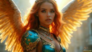 Angels from Above – Female Angel Art – AI Fantasy Art