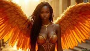Angels from Above – Female Angel Art – AI Fantasy Art