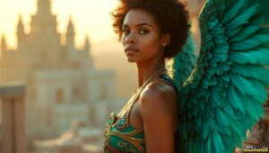 Angels from Above – Female Angel Art – AI Fantasy Art