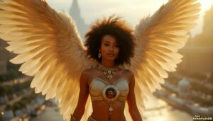 Angels from Above – Female Angel Art – AI Fantasy Art