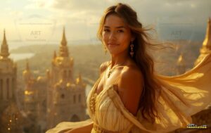 Goddesses of the Golden City – AI Fantasy Female Art