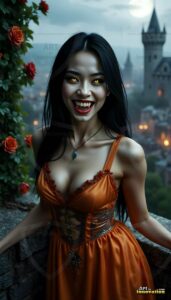 Vampire Princess – AI Dark Gothic Fairytale Art