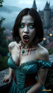 Vampire Princess – AI Dark Gothic Fairytale Art