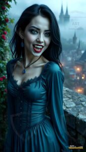 Vampire Princess – AI Dark Gothic Fairytale Art