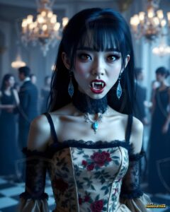 Vampire Princess – AI Dark Gothic Fairytale Art
