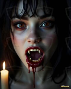 Vampire Princess – AI Dark Gothic Fairytale Art