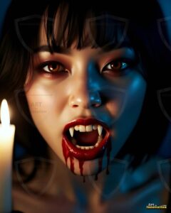 Vampire Princess – AI Dark Gothic Fairytale Art