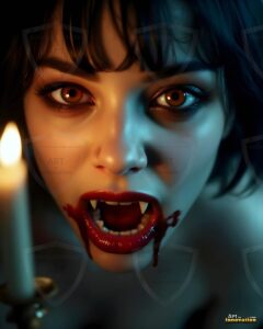 Vampire Princess – AI Dark Gothic Fairytale Art