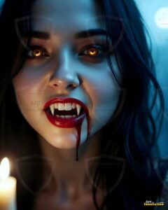 Vampire Princess – AI Dark Gothic Fairytale Art
