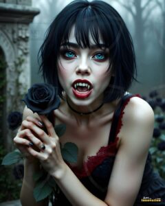 Vampire Princess – AI Dark Gothic Fairytale Art