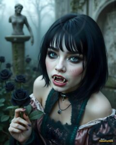 Vampire Princess – AI Dark Gothic Fairytale Art