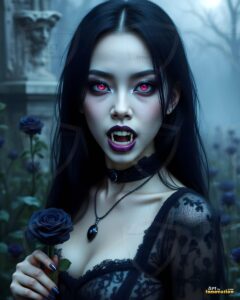Vampire Princess – AI Dark Gothic Fairytale Art