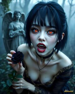 Vampire Princess – AI Dark Gothic Fairytale Art