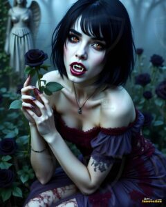Vampire Princess – AI Dark Gothic Fairytale Art