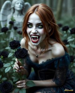 Vampire Princess – AI Dark Gothic Fairytale Art
