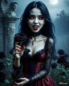 Vampire Princess – AI Dark Gothic Fairytale Art