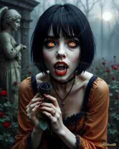 Vampire Princess – AI Dark Gothic Fairytale Art