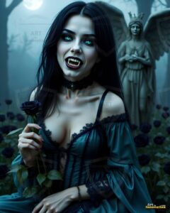 Vampire Princess – AI Dark Gothic Fairytale Art