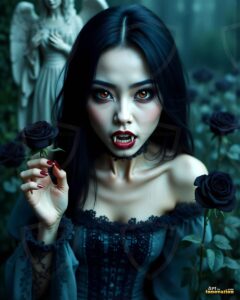 Vampire Princess – AI Dark Gothic Fairytale Art