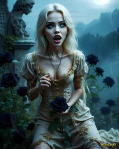 Vampire Princess – AI Dark Gothic Fairytale Art