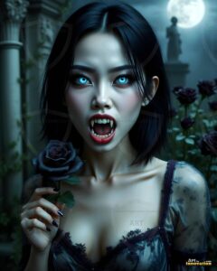 Vampire Princess – AI Dark Gothic Fairytale Art