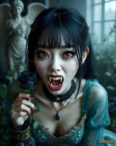 Vampire Princess – AI Dark Gothic Fairytale Art