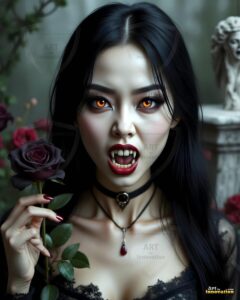 Vampire Princess – AI Dark Gothic Fairytale Art