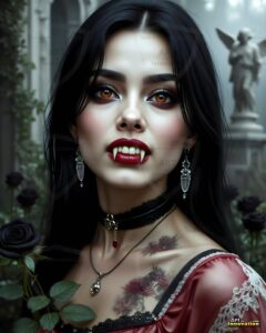 Vampire Princess – AI Dark Gothic Fairytale Art