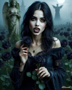 Vampire Princess – AI Dark Gothic Fairytale Art