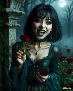 Vampire Princess – AI Dark Gothic Fairytale Art