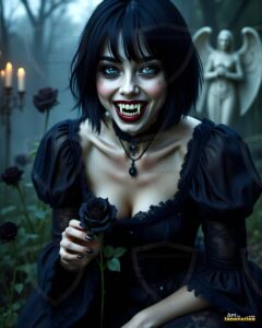 Vampire Princess – AI Dark Gothic Fairytale Art