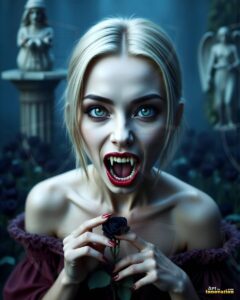 Vampire Princess – AI Dark Gothic Fairytale Art