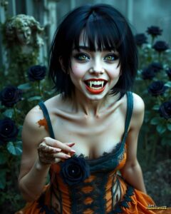 Vampire Princess – AI Dark Gothic Fairytale Art