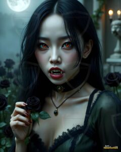 Vampire Princess – AI Dark Gothic Fairytale Art