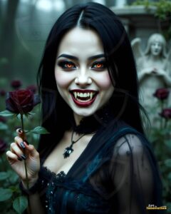 Vampire Princess – AI Dark Gothic Fairytale Art