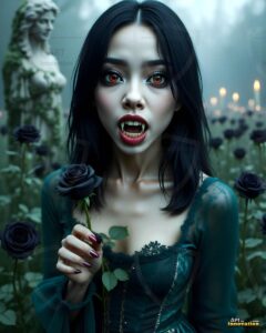 Vampire Princess – AI Dark Gothic Fairytale Art