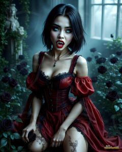 Vampire Princess – AI Dark Gothic Fairytale Art