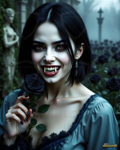 Vampire Princess – AI Dark Gothic Fairytale Art
