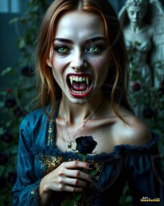 Vampire Princess – AI Dark Gothic Fairytale Art