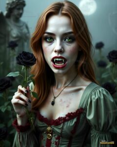 Vampire Princess – AI Dark Gothic Fairytale Art