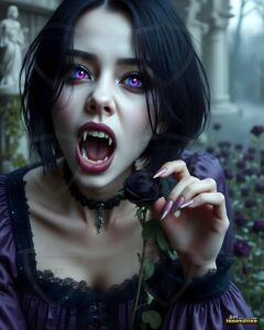 Vampire Princess – AI Dark Gothic Fairytale Art