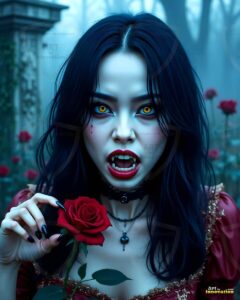 Vampire Princess – AI Dark Gothic Fairytale Art