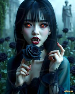 Vampire Princess – AI Dark Gothic Fairytale Art