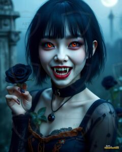 Vampire Princess – AI Dark Gothic Fairytale Art