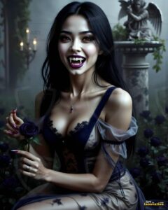 Vampire Princess – AI Dark Gothic Fairytale Art