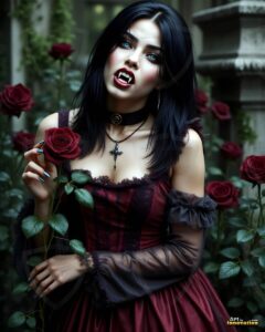 Vampire Princess – AI Dark Gothic Fairytale Art