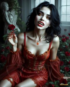 Vampire Princess – AI Dark Gothic Fairytale Art