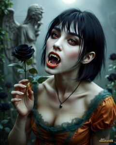 Vampire Princess – AI Dark Gothic Fairytale Art