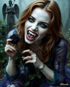 Vampire Princess – AI Dark Gothic Fairytale Art
