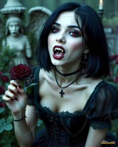 Vampire Princess – AI Dark Gothic Fairytale Art